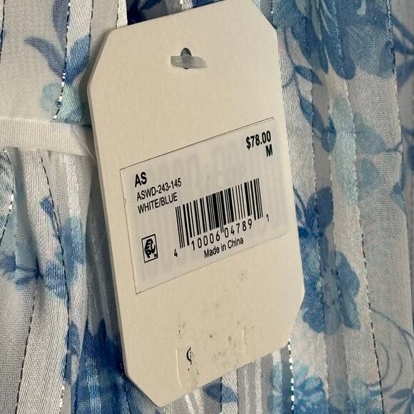 Altar’d State Alyssa Blue Floral Mini Dress Size Medium New - Picture 8 of 12